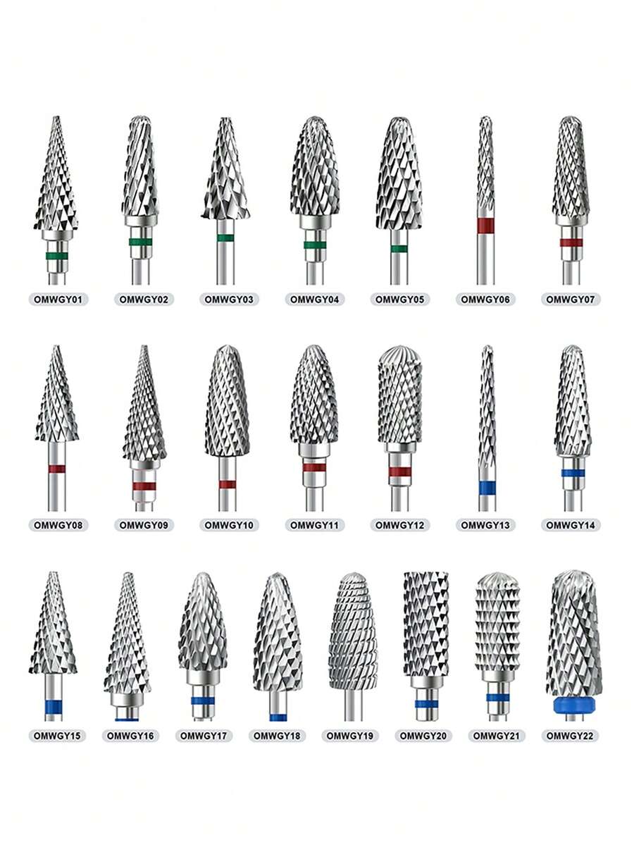 1pc Tungsten Steel Nail Cuticle Drill Bits Carbide Rotate Electric Ceramic Milling Cutter For Manicure Gel Polish Remover Nail Supplies Tools - Silver - View 1