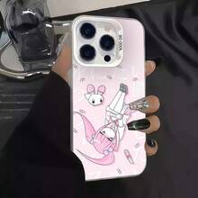 Funda de teléfono rosa estilo cómic con diseño de C-chan (para Phone12, 11, 13, 14, 15, 16, 17Max, Pro, Plus, Mn) cubierta protectora de color MD 17air - 8 - Ver 11