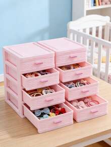 1pc Multifunctional Girl's Vintage Design 2/3/4/5 Drawer Cabinet, Sturdy And Durable, Can Store Hair Accessories, Sundries, Etc., Suitable For Children's Room - Multicolor - View 4