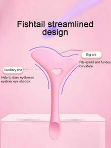 1pc Multi-Functional Eyeliner Stencil, 1pc Reusable Silicone Waterproof Eyeliner Stamp, Suitable For Eyeliner Brush, Sealing, Pencil Sharpener, Easy To Create Cat Eye And Smokey Eye Makeup - Multicolor - View 7