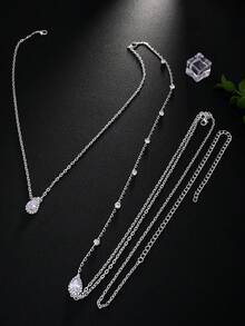 1 pieza Collar nupcial sexy sin espalda, cadena corporal de lujo multifuncional, versátil y elegante - borla - Ver 9