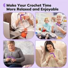 3-In-1 DIY Crochet Hook Holder, Used For Fixing Stitches, Yarn Knitting, Yarn Tension Adjustment, Crochet Tool Magic Circle - Multicolor - View 8