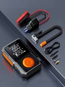 Arrancador portátil de 5000A con compresor de aire - Reforzador de batería de 12V, iluminación LED, salida USB de carga rápida, multi-protección, incluye cables de arranque, bomba de aire y adaptador para automóvil - ST-9656Pro - Ver 10