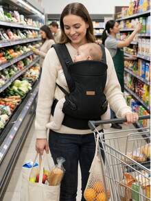 Baby Carrier, From Newborn To Toddler, Toddler Carrier, Suitable For All Seasons And All Position Baby Waist Carrier, Baby Waist Strap Privacy Protection, Baby And Toddler, Ergonomic Baby Carrier, Suitable For Newborns To Toddlers - Comfortable And Lightweight, With Hip Protection And Healthy Design, Baby Back Strap, Adjustable And Detachable Baby All Seasons, Suitable For Shopping And Travel Hip Seats, Breastfeeding Baby Hip Carrier, Travel Essentials, Newborn Essentials, Male Baby, Mother And Me, Female Baby Products, Baby Products, Male Baby Products, Summer, Female Baby, Male Baby, Newborn, Newborn Baby Girl, Travel Essentials - màu đen - Xem 3