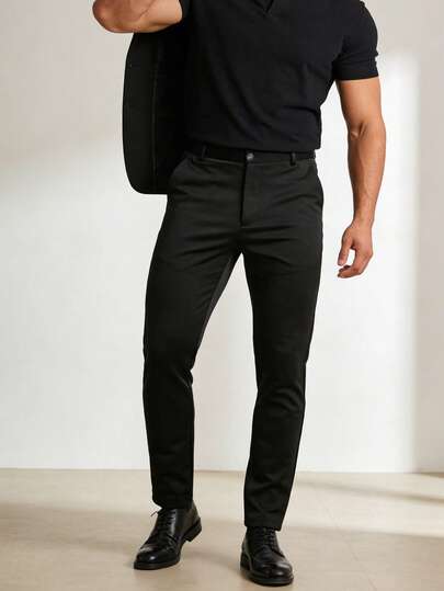 男士直筒商务西裤，四季皆宜，适合外出、重要场合和约会。送给男友的绝佳礼物。