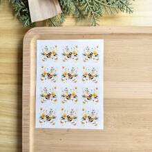 春季蜜蜂与蜂鸟纹理转印纸，多种春季主题纹理转印纸，一次性转印纸，适用于DIY耳环和珠宝制作，独特的手工工艺品 - 彩色 - 查看 7