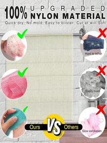 1pc African Long Handle Mesh Bath Sponge, Exfoliating, Suitable For Daily Use, Helps Smooth Skin - Multicolor - View 4