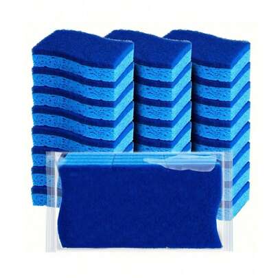 1/6/12/24 pièces Tampons d'éponge de nettoyage épais à double face - Convient pour la cuisine, la vaisselle et la salle de bain - Tampons de nettoyage polyvalents durables pour la maison, le camping-car, le bateau