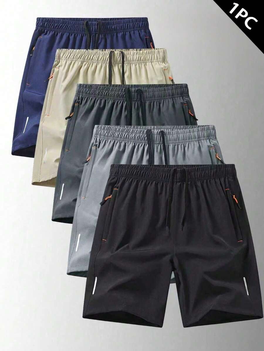 1 gab. vīriešu vasaras pārgājienu sporta šorti, vīriešu skriešanas šorti, jauns krāsu stils, unisex, ar atstarojošu sloksni, rāvējslēdzēja kabatu un jostasvietas aukliņu, sporta āra ikdienas stils, standarta piegriezums, piemēroti pārgājieniem, skriešanai, sporta aktivitātēm brīvā dabā, sporta zālei, klinšu kāpšanai, tenisam un citiem sporta veidiem, var izmantot kā dāvanu vīriešiem - Melns - Skatīt 1