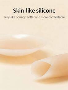 2片装不粘性乳贴，可重复使用硅胶材质，不显露乳沟，隐形胸贴，无痕无痕，超薄隐形胸罩贴，生物粘合硅胶材质，可重复使用，防汗，适合夏季旅行 - 彩色 - 查看 5