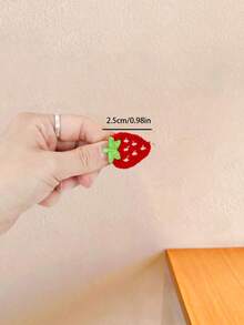 10pcs/Set Strawberry & Cherry Shaped Hair Clips, Cute Knitted Fabric Strawberry & 3D Cherry Design, Petite & Adorable - Suitable For Girls & Women, Fit For Daily, Outing, Campus, Party And More Occasions, Easy To Clip On And Add Cute Vibe, Great For Photos,Summer,Holiday,Travel - Multicolor - View 9