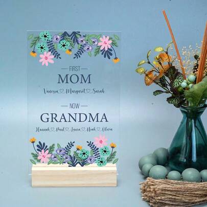 Individualisiertes Acryl-Namensschild, einzigartiges Muttertagsgeschenk