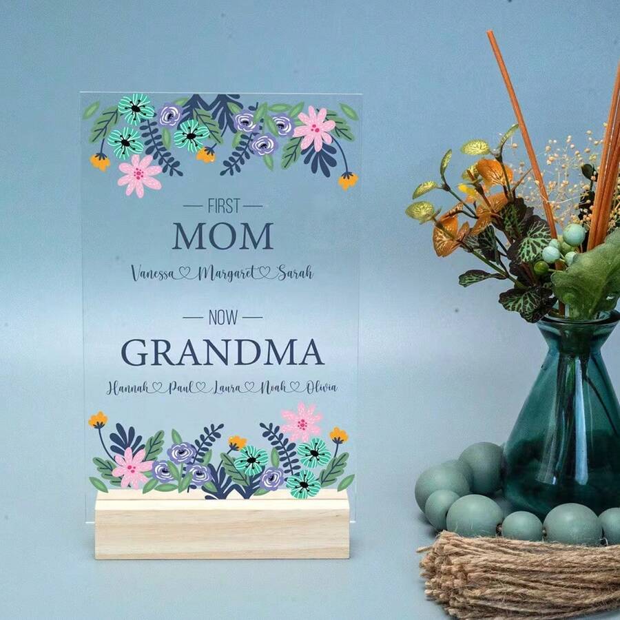 Bảng tên acrylic tùy chỉnh, món quà Ngày của Mẹ độc đáo - Nhiều màu - Xem 1