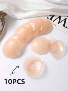 10pcs Reusable Silicone Round Invisible Nipple Cover - Color - View 6