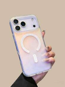 Shockproof Magnetic Style Gradient Laser Magnetic Protective Phone Case Compatible With Iphone 17 Pro Max, 17 Pro, 17 Air, 16, 16 Pro, 16 Pro Max, 15, 15 Pro, 15 Pro, 14, 14 Pro, 14 Pro Max Series Spring Gift - Multicolor - View 3