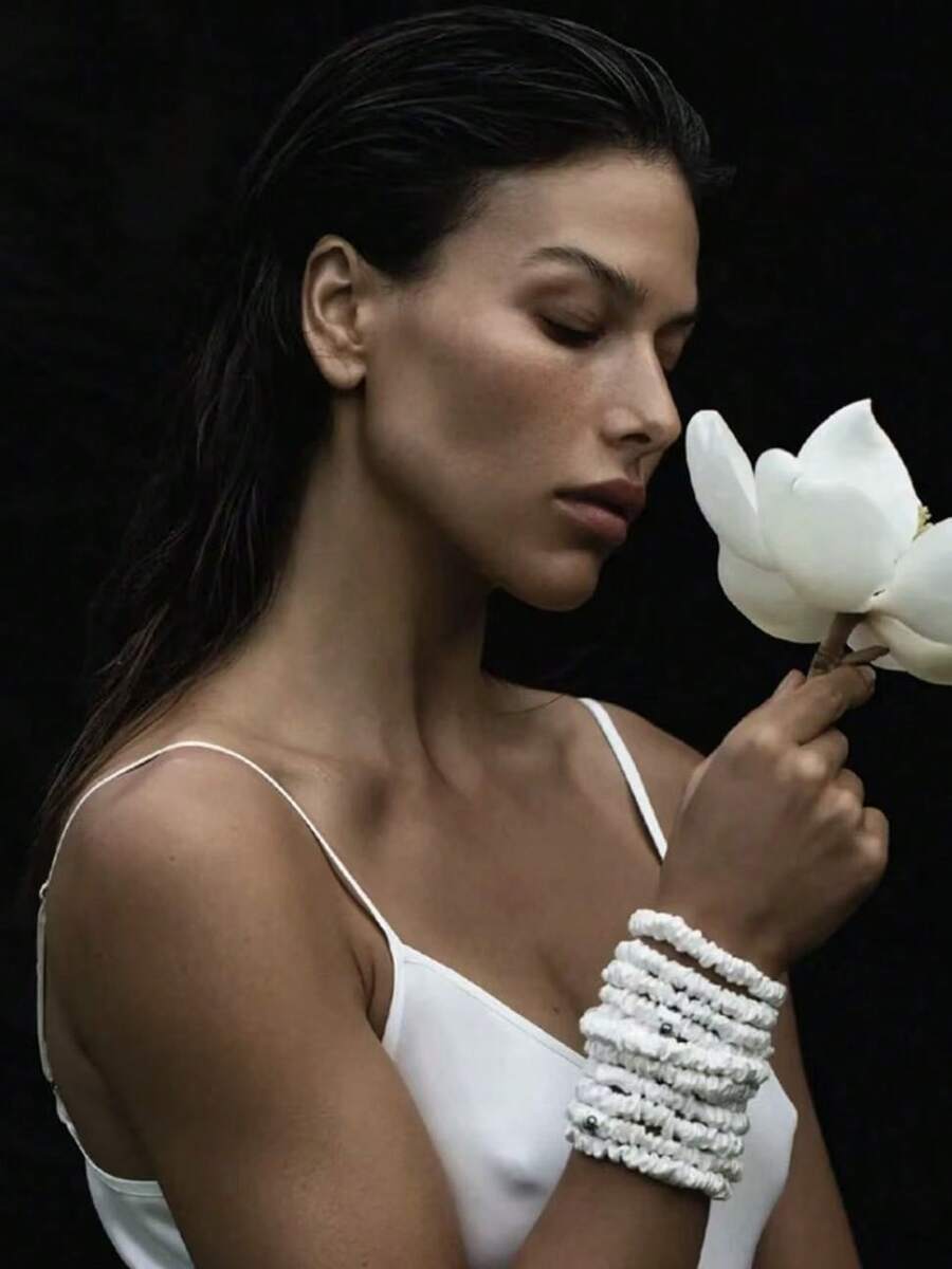 2条100%真丝发圈，高品质发绳（22姆米），女士女孩发饰，粉色礼盒装，马尾辫发圈 - 彩色 - 查看 1