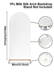 1件80*180厘米纯色弹力拱形背景帘，深绿/象牙白/浅绿/白/粉/蓝，适用于婚礼派对拱门罩、婚礼派对拱门背景装饰，适合婚礼、生日、迎婴派对、新娘派对、性别揭晓派对、户外花园派对，可水洗可重复使用（不含拱门支架） - 彩色 - 查看 15