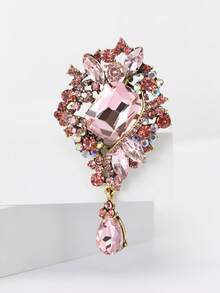 Stylish Crystal Glass Brooches For Women Unisex Elegance Rhinestone Flower Pins Banquet Jewelry Clothing Accessories/Friends Gathering Badges New Gifts - Medium-sized Glass (2485) - View 18