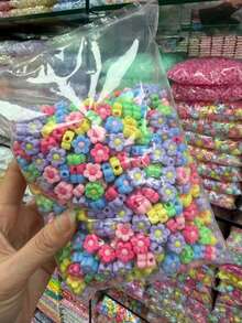 50 buah/13-16mm Manik-manik Akrilik Campuran Berbentuk Bunga Matahari, Untuk Pembuatan Perhiasan dan Aksesoris DIY - MultiWarna - View 7