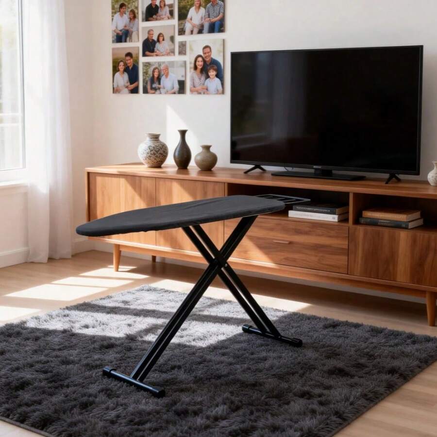 38x122cm 7-Level Adjustable Ironing Board / Home Upright Foldable Ironing Board / Sturdy Steel Grid / High Temperature Resistant Cotton Padding - 122*38cm - View 1