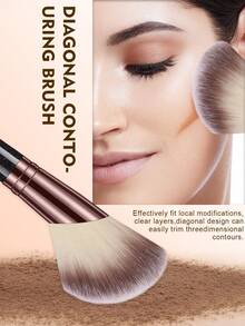 26 piezas Juego de brochas de maquillaje Premium con cerdas sintéticas, juego de brochas para difuminar sombras de ojos, herramientas de cosmética - Multicolor - Ver 3