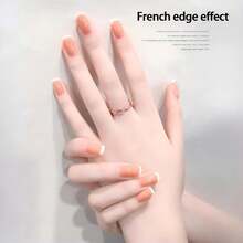 2 tấm dập móng nghệ thuật bằng silicon, tấm dập móng nghệ thuật bằng silicon trong suốt, thiết kế kiểu Pháp dùng cho sơn móng tay và dụng cụ gạt. - Trong sáng - Xem 3