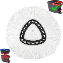 4 Pack Mop Heads Replacements Easy Wring Spin System, Microfiber Refills, Easy Cleaning Mop Replace - 1個單槽白色拖把 - 查看 12