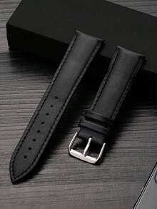 1条18mm/20mm/22mm时尚黑色软皮表带，兼容三星Galaxy Watch 7/6/5/4 40mm/44mm，也适用于三星Galaxy Watch 3 41mm/45mm、GT2 46mm、Watch 2/2S、Gear S2/S3、Watch 5/4/3/GT5/GT4/GT2等型号。 - 黑色 - 查看 8