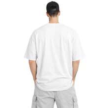 Camiseta Oversized Masculina Estampas New York  Estilo Streetwear Algodão Confortável e Gola Redonda - Branco Verde - Visão 4