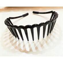 Set Of 2 Iron Headbands, Men's Metal Diadem, Wavy Design - Multicolor - View 2