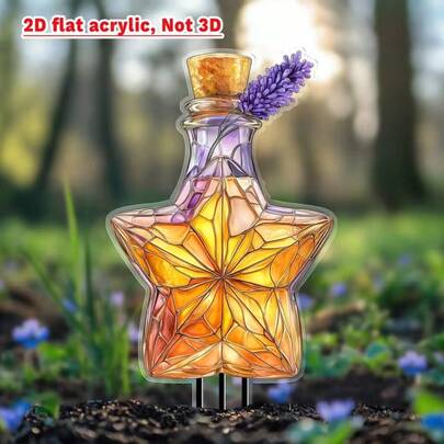 Maceta de jardín plana en 2D con lavanda y panal - Maceta decorativa para exteriores, diseño 2 en 1 (tapa difusora de lavanda y panal) - Plástico duradero, apto para patio, balcón, césped - Estilo morado vintage moderno - Regalo ideal para Pascua/Navidad para hierbas, flores, hojas decorativas - Decoración de jardín moderna fácil de limpiar, scooter clásico italiano, diseño plano de acrílico 2D con base resistente, decoración de jardín plana 2D, decoración de jardín de campo, decoración de jardín para exteriores, decoración de jardín grande