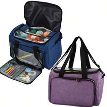 Knitting Bag Large Crochet Bag, Huge Knitting Bags And Totes Organizer Yarn Storage Organizer For Unfinished Project, Knitting Needles, Crochet Hooks, Skeins Yarn -Ideal Knitting & Crochet Gift - Yarn Storage - View 4