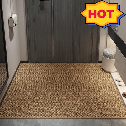 Pineapple Loop Material Entryway Doormat - Durable Anti-Slip Surface With Beige Color And Textured Pattern, Perfect For Mud Scrubbing At Front Door, Non-Slip Backing For Living Room Bedroom Hallway Bathroom Rugs Decor