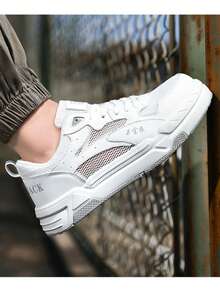 男女通用安全鞋，户外工作鞋，钢头设计，低帮春夏运动鞋，防压防刺穿工作安全鞋，透气舒适，黑色、白色可选，适用于户外工业建筑劳务防护。 - 白色 - 查看 4