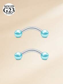 CIZME 2 piezas Anillos de titanio de aleación G23 de 16G para cejas, trago, hélice, rook, daith, pendientes, anillo de labio, barra de Body, joyería de perforación corporal, retén de 8 mm y 10 mm - Bola de perlas - Ver 12