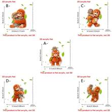 1/5pcs Acrylic Cute Monkey Mother & Baby Hugging Keychain, Warm Graphic Design, Suitable For Decorating Keys, Backpacks, Wallets, Mother's Day Decor, 2D - Multicolor-chain - View 11