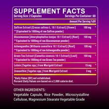 Saffron, Glucomannan Ashwagandha & Green Tea Extract Capsules - 4, 000 For MG With Lutein & Zeaxanthin - Support Healthy Eye Vision - 1 chai - Xem 2