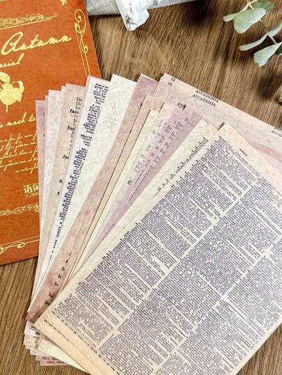 30pcs/Pack Vintage Stationery Mixed Material Scrapbooking Paper For DIY Planner Decoration