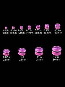 1对亚克力闪光耳塞，双喇叭耳扩，6mm-30mm低过敏性耳扩，用于耳廓扩张 - 貝殼花紋 - 查看 4