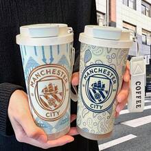 2026 FIFA 世界盃皇家馬德里隊徽保溫杯，520ml 316不鏽鋼便攜咖啡杯，學生旅行水壺，球迷周邊車用馬克杯，送給男性的創意禮物，俱樂部紀念款 - 彩色 - 查看 8