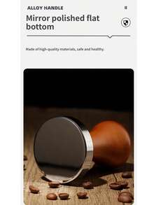dilidili 51/53/58mm Coffee Tamper, Coffee Powder Tamping Hammer, Coffee Machine Filling Device, Stainless Steel Coffee Powder Tamper, High-Quality Handmade, Suitable For Espresso Machines - Mocha Brown - View 9