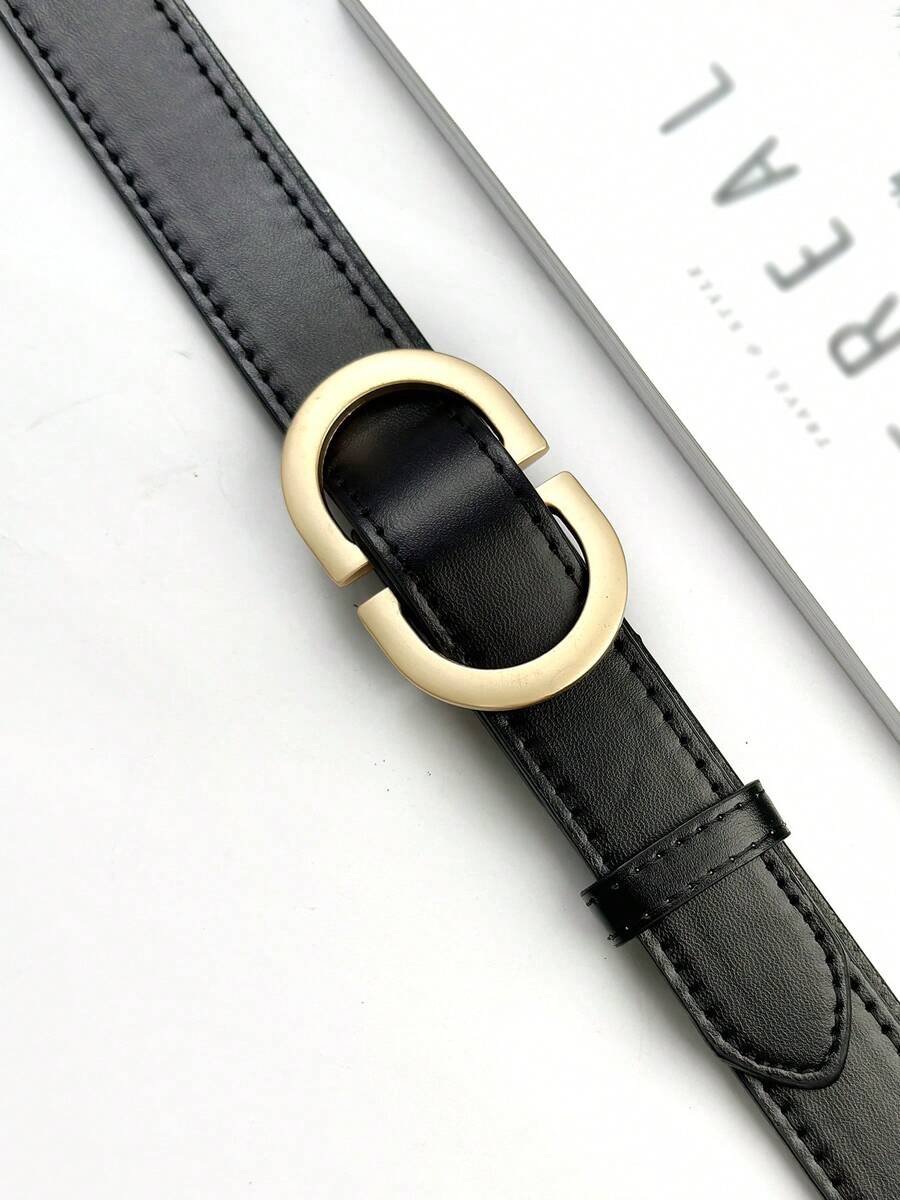 女士休闲腰带，适合搭配裤子 - 黑色 - 查看 1