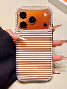 Y2K Retro Brown Striped Transparent Phone Case, Compatible With IPhone 17/12/13/14/15/16 Pro Max/14/15/16 Plus/11, Artistic And Simple Looking Phone Case With Soft Back Cover That Is Shockproof, Waterproof, Drop Resistant, And Scratch Resistant - Sọc trắng trong suốt - Xem 5