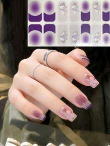 3D Shell Element Marble Texture Nail Stickers, Green Stereoscopic Gemstone Diamond Nail Art Decals, DIY Nail Jewelry Accessories - Multicolor - View 1