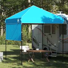 Pavillon-Zelt Blau 194 x 194 x 251 cm Stoff - Blau - Übersicht 2