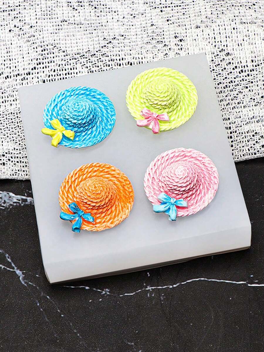 Straw Hat Shaped DIY Handmade Aromatherapy Plaster Multi-Function Silicone Mold - Straw Hat - View 1