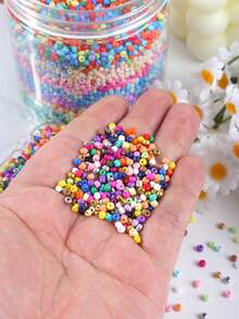 3mm Cuentas de Semilla, 27 Colores de Cuentas de Semilla de Vidrio para Hacer Joyería, Pequeñas Cuentas Artesanales para Hacer Pulseras, Hacer Joyería DIY Pulsera Collar - Talón - Ver 3