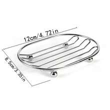 1 khay đựng xà phòng hình oval sáng tạo có lỗ thoát nước, chất liệu thép không gỉ bền chắc, phụ kiện phòng tắm - nhiều màu - Xem 11