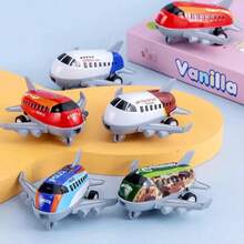 8/16pcs Mini Inertial Powered Manual Creative Toy Airplane Models, Family Interactive Puzzle Toys, Party Favors And Christmas Stocking Stuffers, Suitable For Christmas, Halloween, Thanksgiving And Easter Gifts (Random Patterns And Styles) - Multicolor - View 3