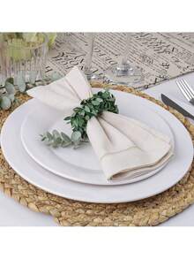 20 piezas Juego de anillos para servilletas con corona de hojas hechas a mano - Anillos para servilletas con estilo rústico de hojas para uso diario, decoración de mesa de fiesta, acentos de mesa de cena formal de primavera/verano y decoración de mesa de boda - Múltiples estilos - Ver 6